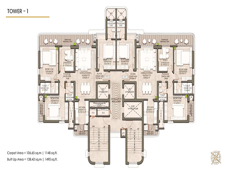 4BHK / TYPE-A / UNIT NO-01